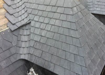 slate curved valley on a hipped dormer