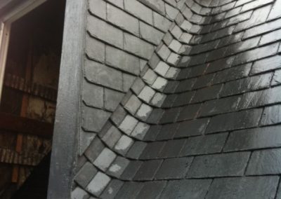 slate curved valley on a hipped dormer - window